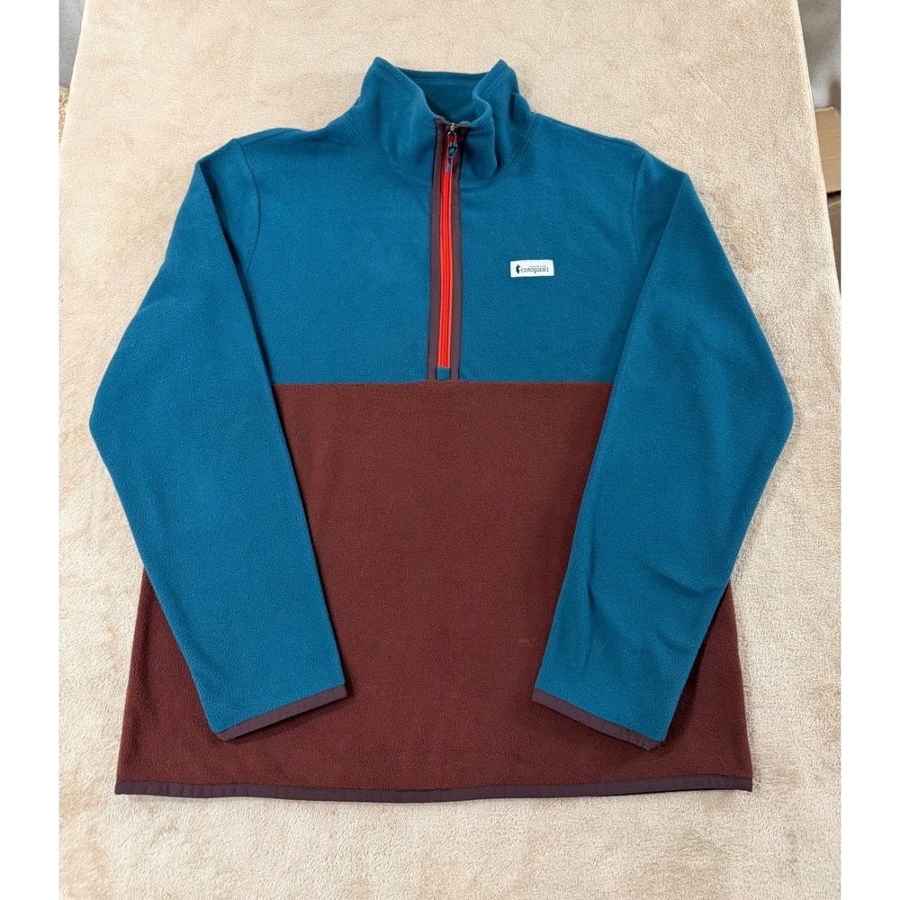 Cotopaxi Amado Fleece Pullover Men's Size Large Blue Brown 1/2 Zip EUC